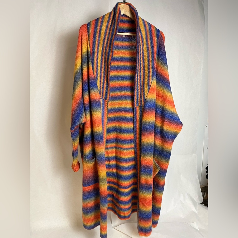 Sugarlips Rainbow Striped Cardigan